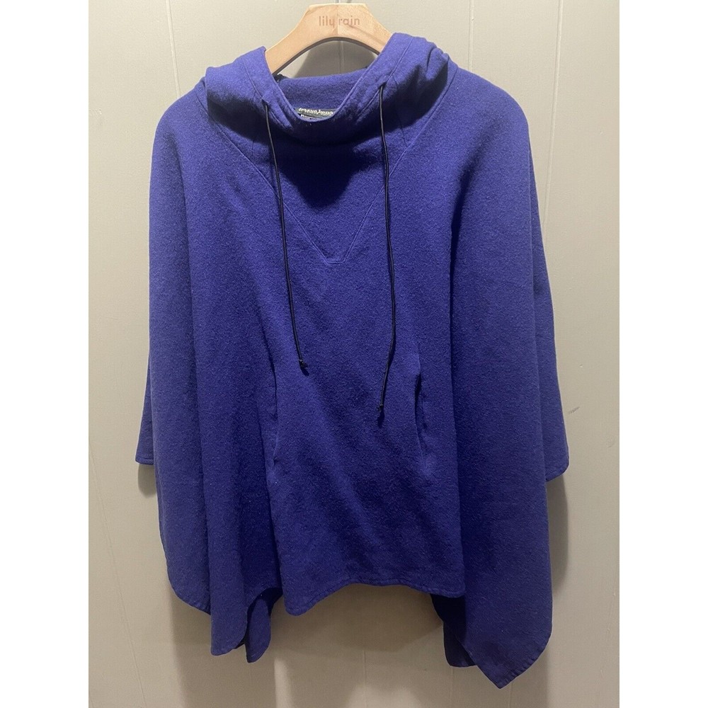 Harvé Benard By Bernard Holtzman Wool Poncho